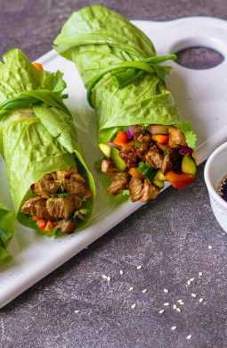 Recette de Wraps de laitue au bœuf mariné à l’asiatique